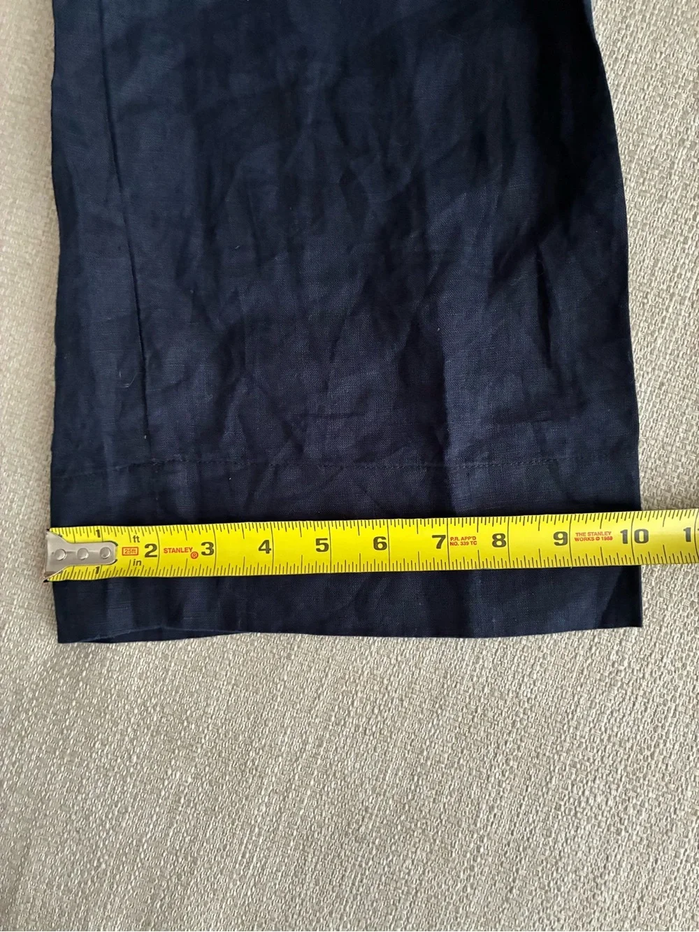 Quince Jumpsuit Women’s Small 100% European Linen Square Neck Jumpsuit Navy